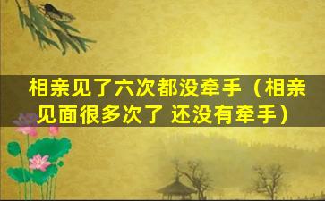 相亲见了六次都没牵手（相亲见面很多次了 还没有牵手）